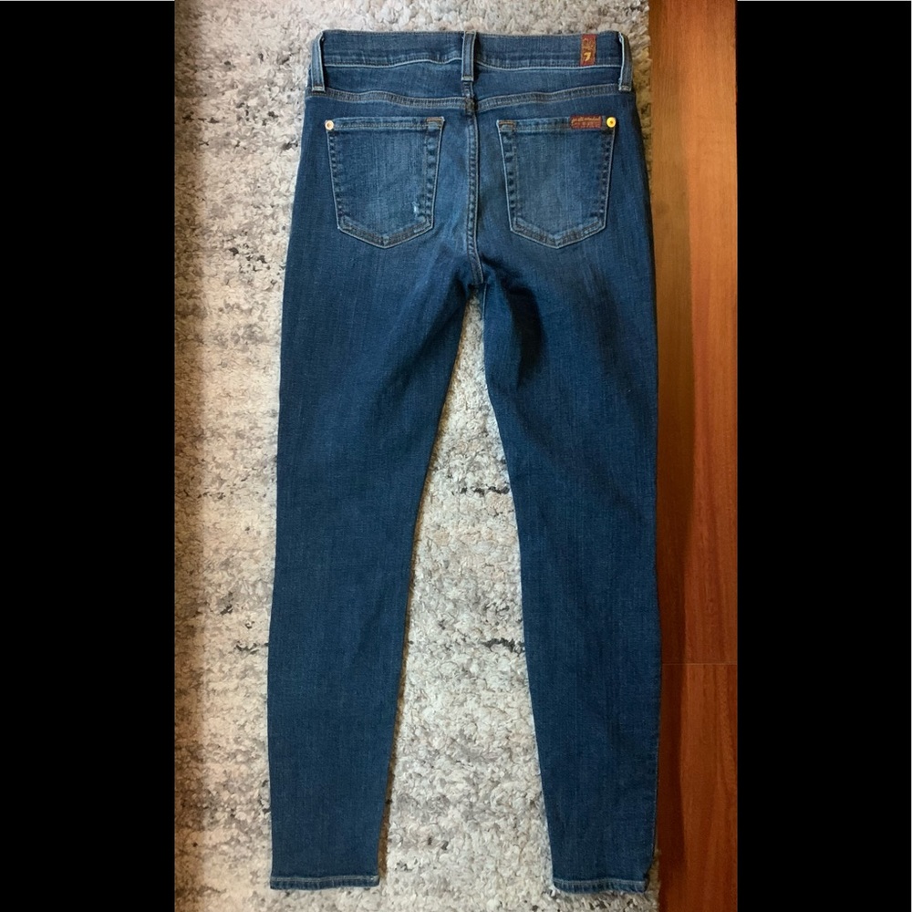 7 FOR ALL MANKIND - The Ankle Skinny Denim Jeans - Size 24 - Picture 2 of 6